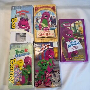 Vintage Barney & Friends VHS Lot of 5 Tapes Imagination Island‎ Best Manners